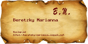 Beretzky Marianna névjegykártya